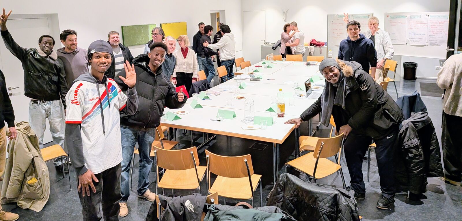 Meeting und Verabschiedung